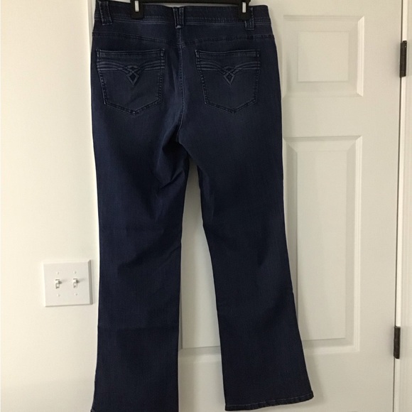 Democracy Dark Indigo Flare Jeans (“AbSolution” Itty Bitty Boot) - Picture 3 of 5